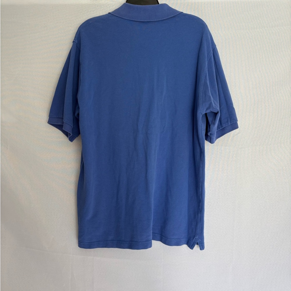 Burberry Royal Blue Short-Sleeve Polo with Check Trim - Picture 4 of 6